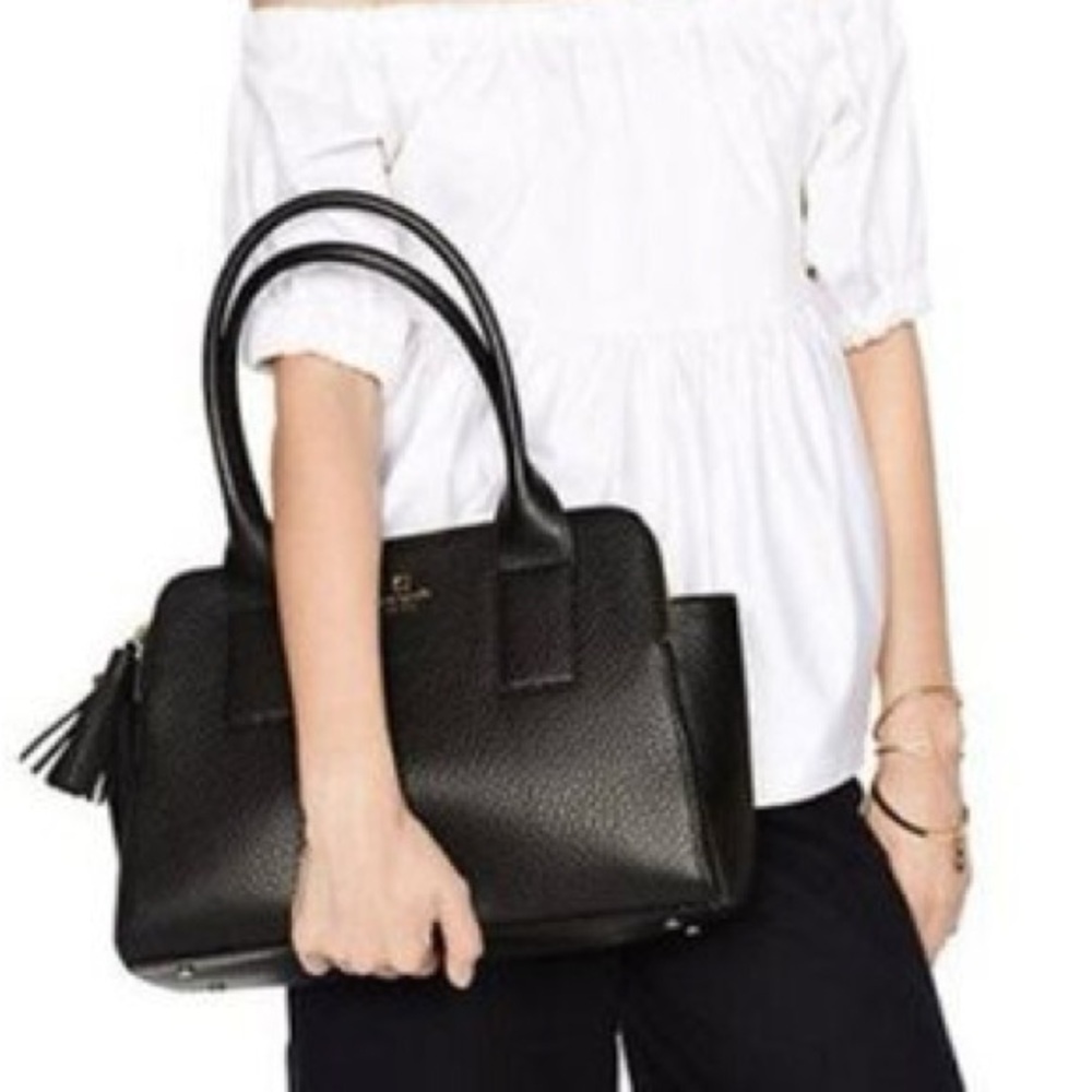 Kate Spade Lydia Southport Avenue Tote Handbag Black